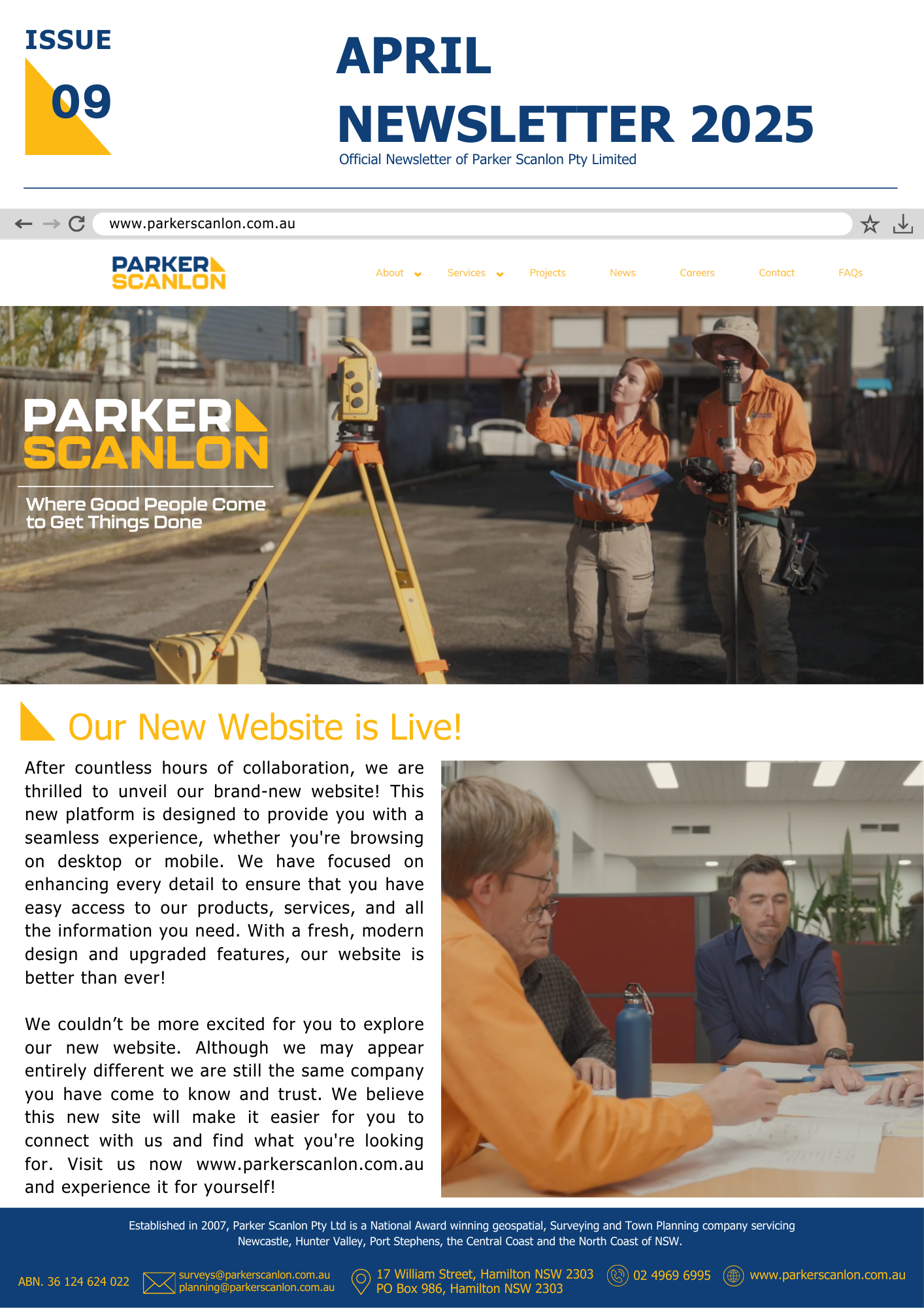 Parker Scanlon Quarterly Newsletter - Issue 9 